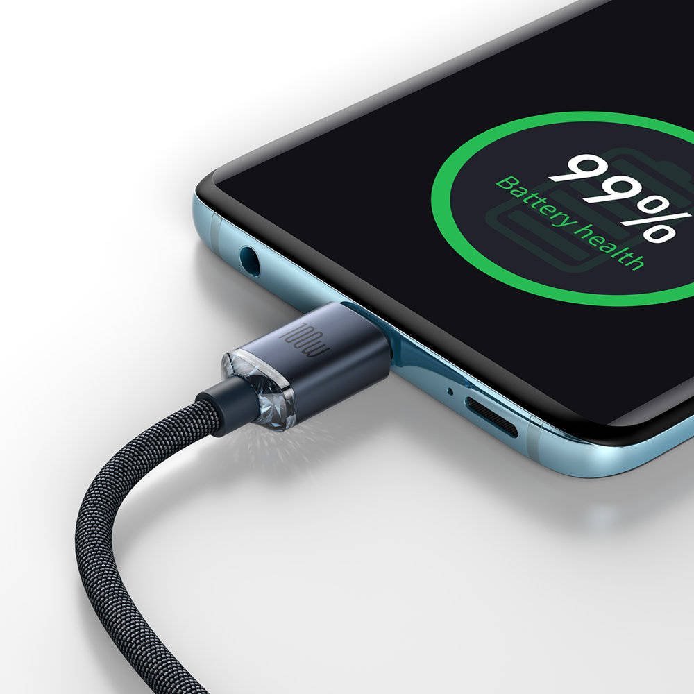 Andmesidekaabel Baseus USB - C – USB - C 100W - 2m - Must