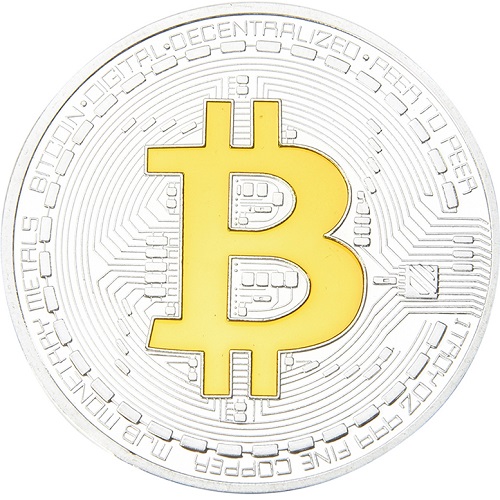 Bitcoin-münt - Kuldne / Sinine