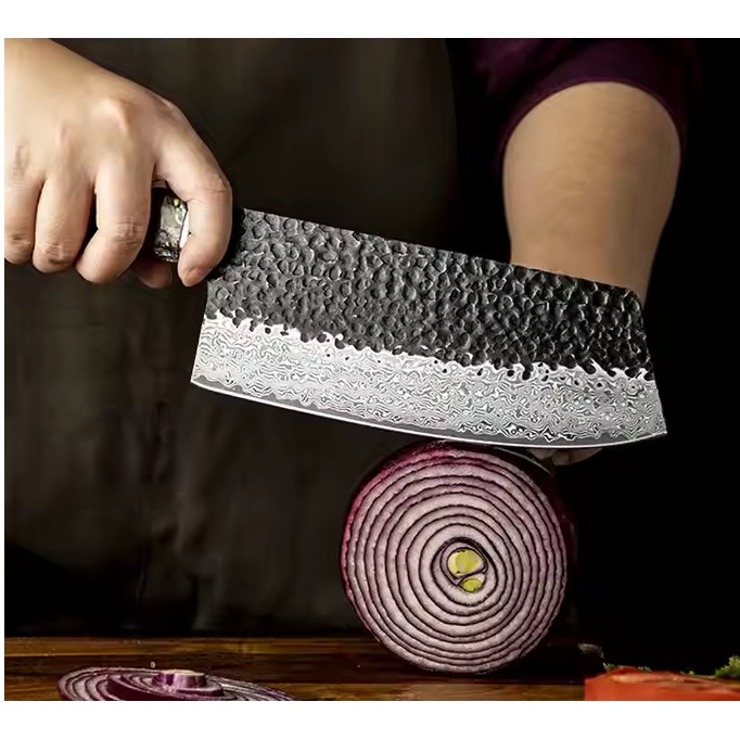 Damaskuse kööginuga KE-37347 - Chef / Pruun