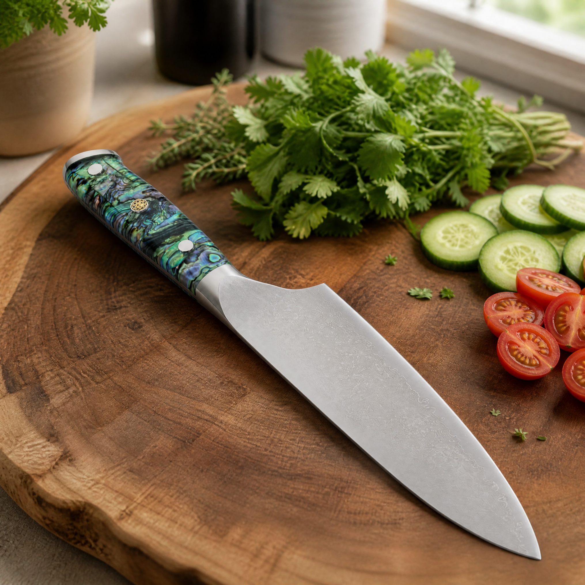 Damaskuse kööginuga ZI-42075 - Chef / Punane