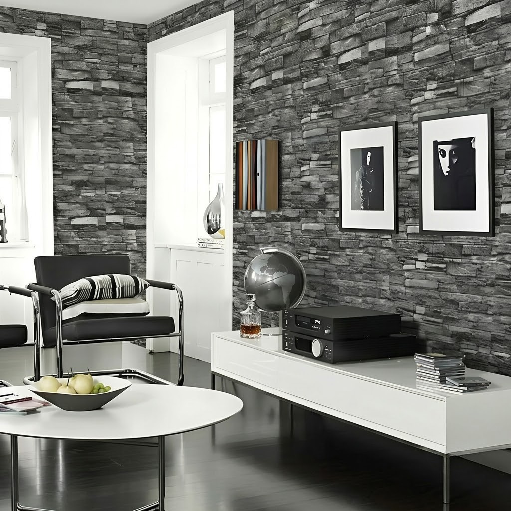 3D Telliskivi Isekleepuv Tapeet - Hall