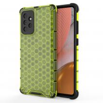 Honeycomb kaitseümbris silikoonraamiga Samsung Galaxy A72 5G/Galaxy A72 4G - roheline