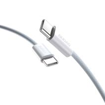 Dudao L6C USB-C / USB-C PD 30W laadimiskaabel - valge / 1m